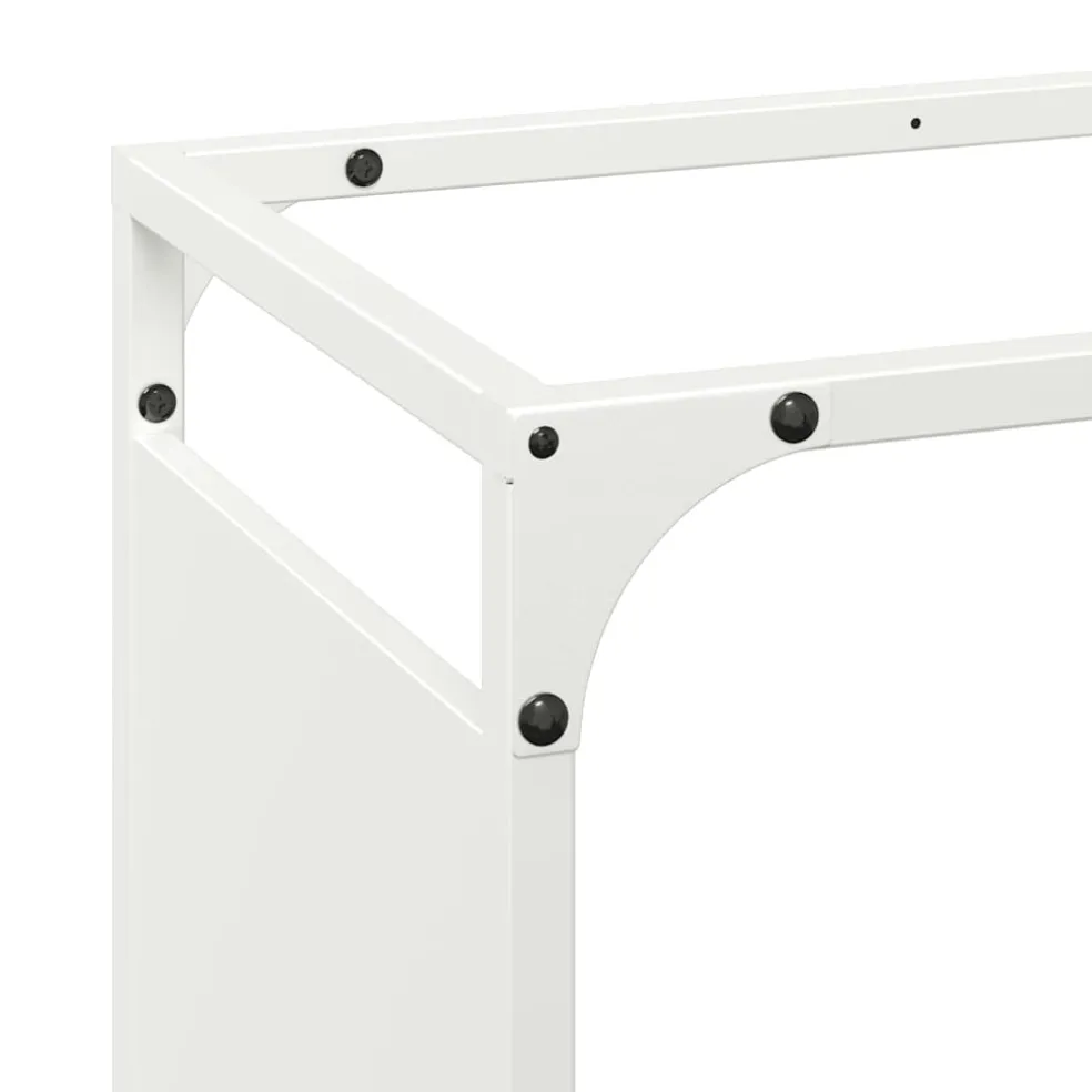 vidaXL Brandhoutrek 44x28x65 cm koudgewalst staal wit