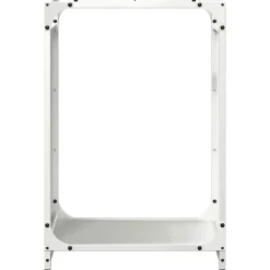 vidaXL Brandhoutrek 44x28x65 cm koudgewalst staal wit