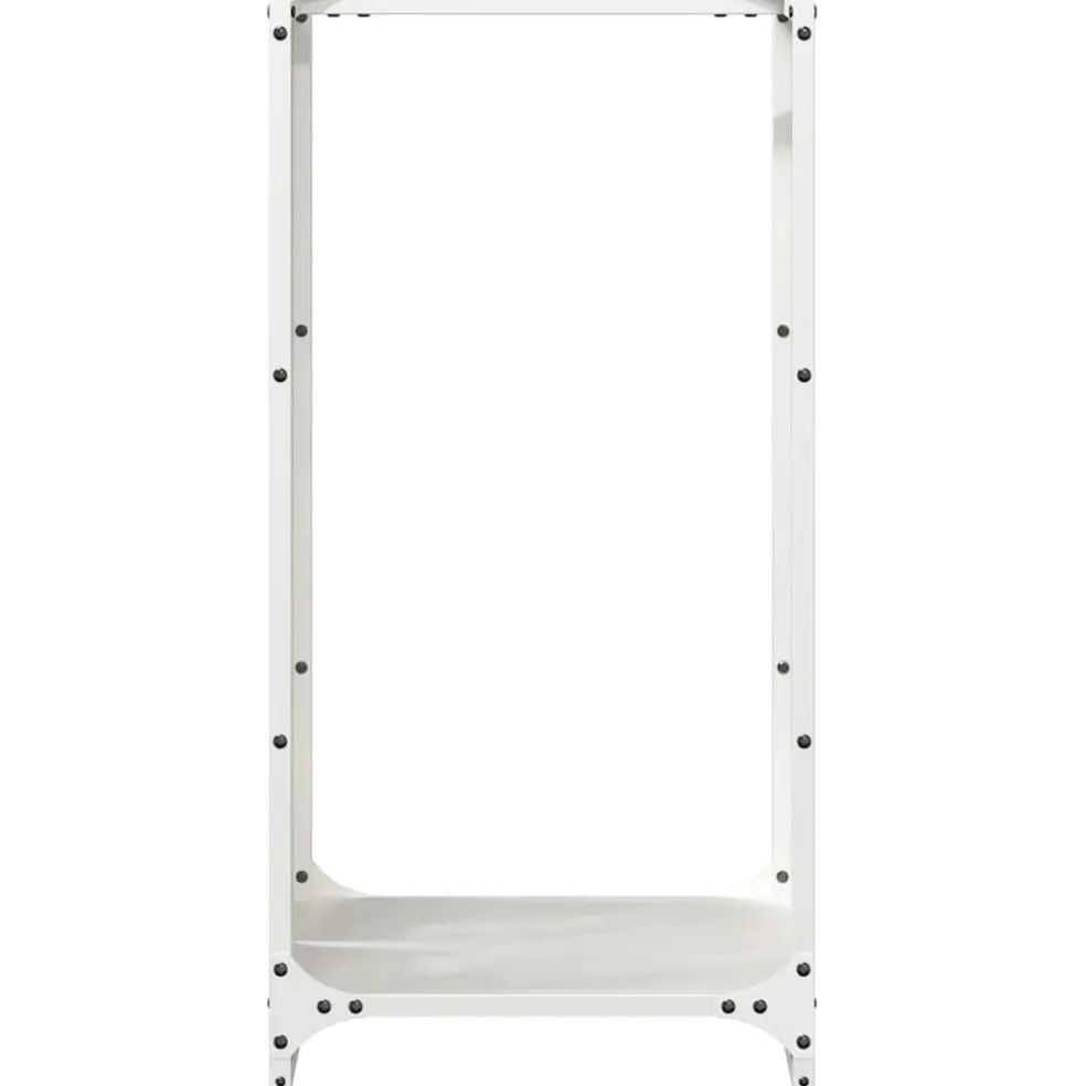 vidaXL Brandhoutrek 40x30x80 cm koudgewalst staal wit