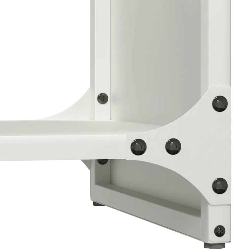 vidaXL Brandhoutrek 40x30x80 cm koudgewalst staal wit