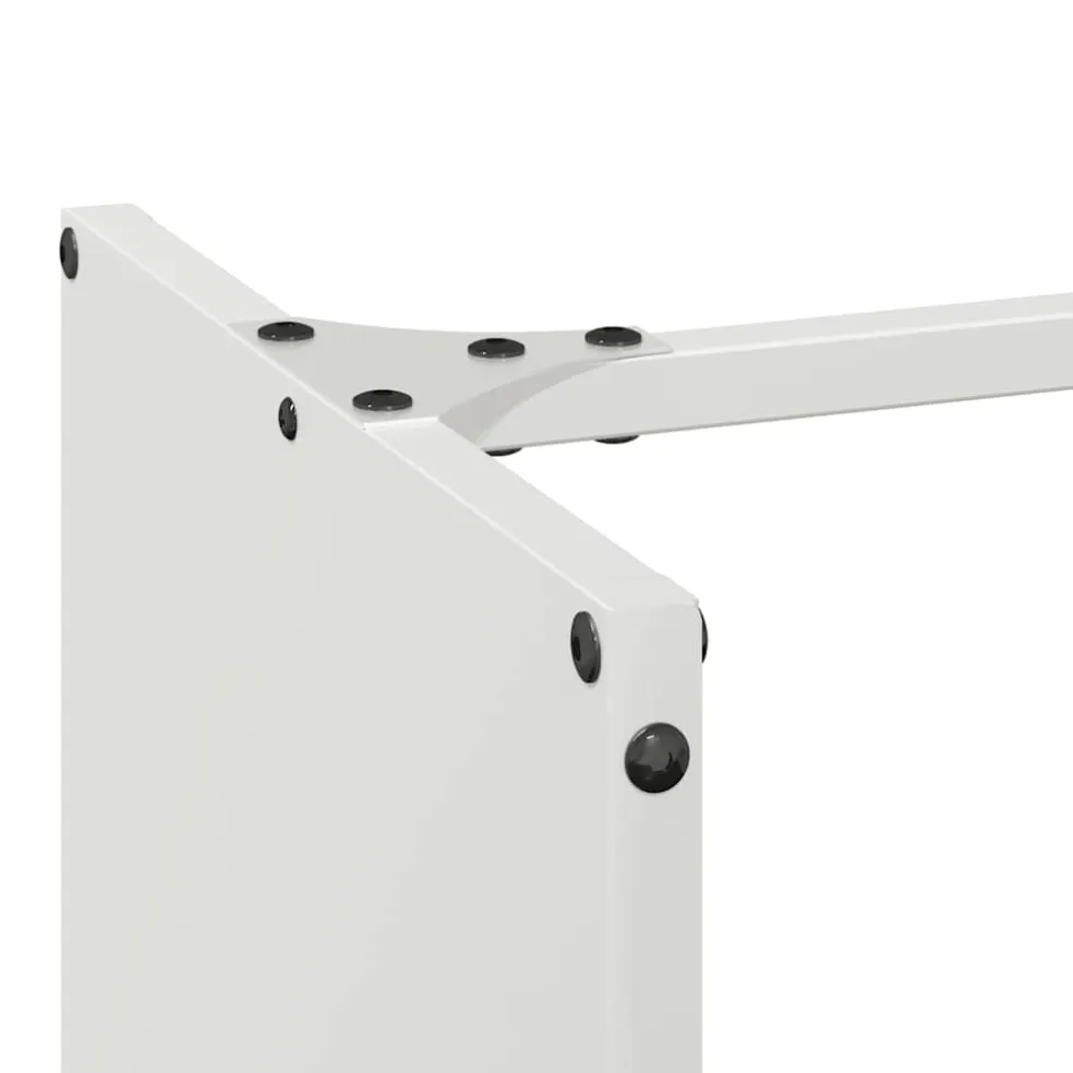 vidaXL Brandhoutrek 40x30x80 cm koudgewalst staal wit