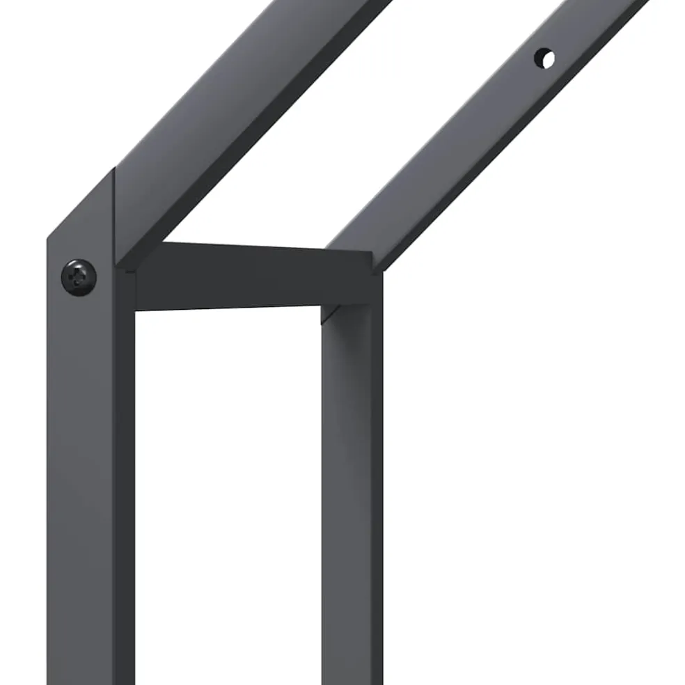 vidaXL Brandhoutrek 25x25x60 cm koudgewalst staal wit