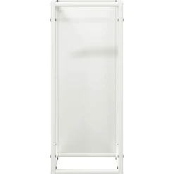 vidaXL Brandhoutrek 25x25x60 cm koudgewalst staal wit