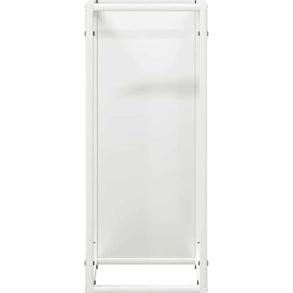 vidaXL Brandhoutrek 25x25x60 cm koudgewalst staal wit