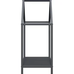 vidaXL Brandhoutrek 25x25x60 cm koudgewalst staal wit