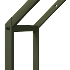 vidaXL Brandhoutrek 40x25x60 cm koudgewalst staal olijfgroen
