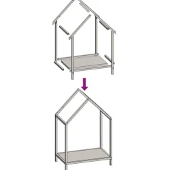 vidaXL Brandhoutrek 40x25x60 cm koudgewalst staal olijfgroen