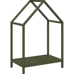 vidaXL Brandhoutrek 40x25x60 cm koudgewalst staal olijfgroen