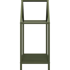 vidaXL Brandhoutrek 40x25x60 cm koudgewalst staal olijfgroen