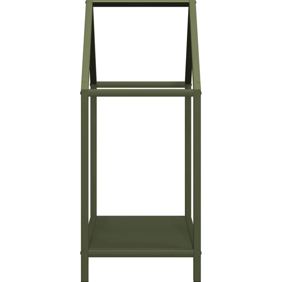 vidaXL Brandhoutrek 40x25x60 cm koudgewalst staal olijfgroen