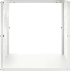 vidaXL Brandhoutrek 40x40x40 cm koudgewalst staal wit
