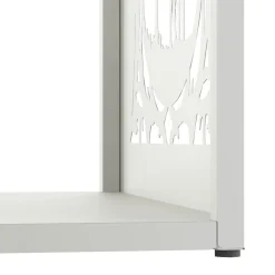 vidaXL Brandhoutrek 40x40x40 cm koudgewalst staal wit
