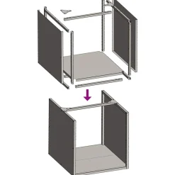 vidaXL Brandhoutrek 40x40x40 cm koudgewalst staal antracietkleurig