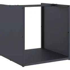vidaXL Brandhoutrek 40x40x40 cm koudgewalst staal antracietkleurig