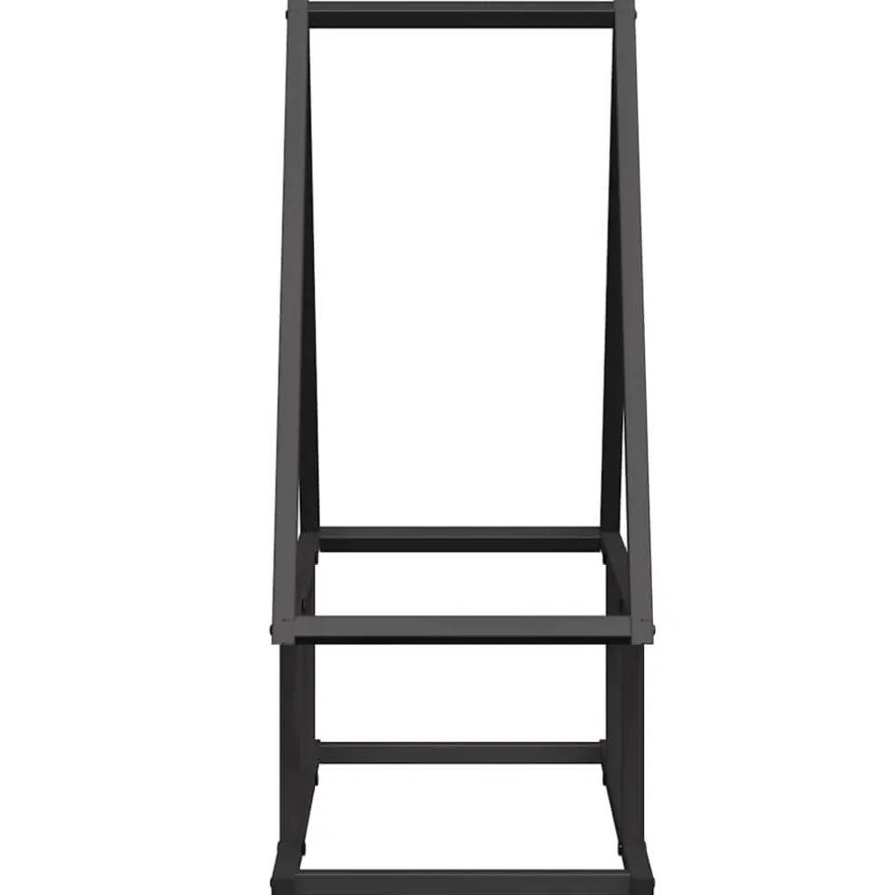 vidaXL Brandhoutrek 50x25x60 cm koudgewalst staal zwart