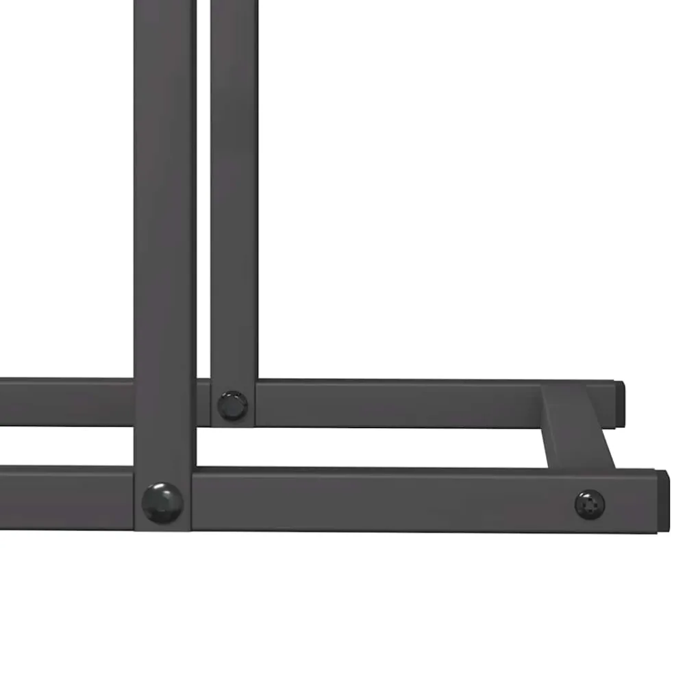 vidaXL Brandhoutrek 50x25x60 cm koudgewalst staal zwart