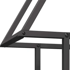 vidaXL Brandhoutrek 50x25x60 cm koudgewalst staal zwart
