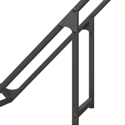 vidaXL Brandhoutrek 100x25x100 cm koudgewalst staal zwart