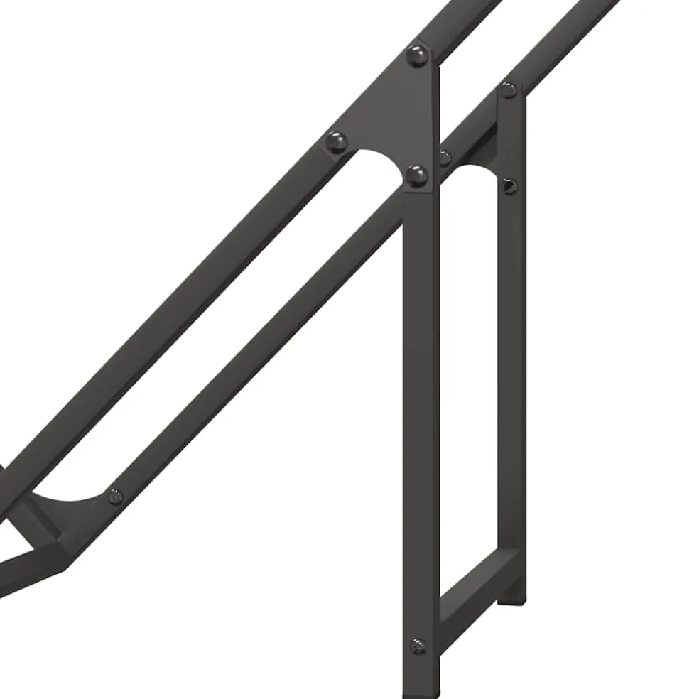 vidaXL Brandhoutrek 100x25x100 cm koudgewalst staal zwart