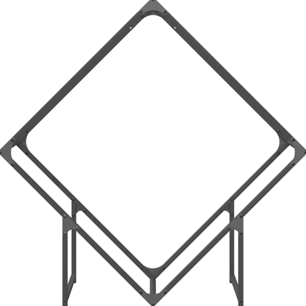 vidaXL Brandhoutrek 100x25x100 cm koudgewalst staal zwart