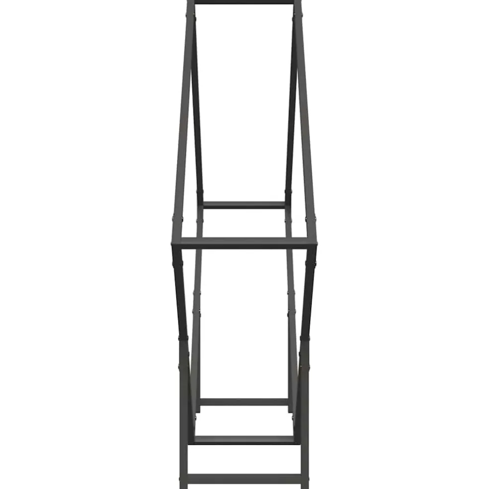 vidaXL Brandhoutrek 100x25x100 cm koudgewalst staal zwart