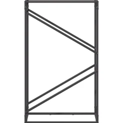 vidaXL Brandhoutrek 60x25x100 cm koudgewalst staal zwart