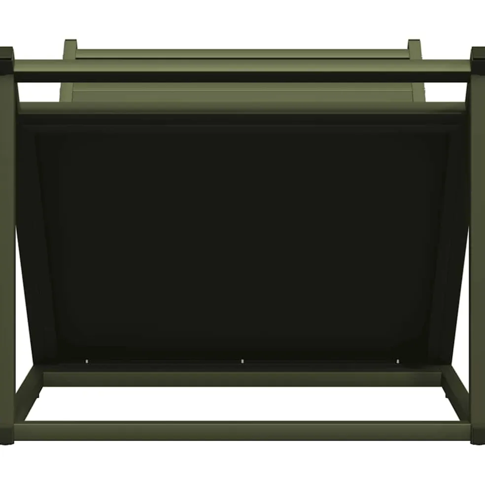 vidaXL Brandhoutrek 70x43x34,5 cm koudgewalst staal olijfgroen