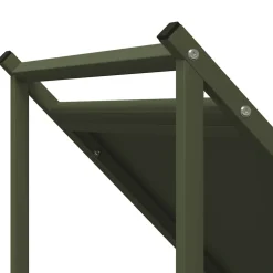 vidaXL Brandhoutrek 70x43x34,5 cm koudgewalst staal olijfgroen