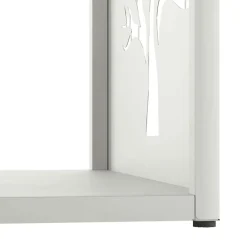 vidaXL Brandhoutrek 40x40x40 cm koudgewalst staal wit