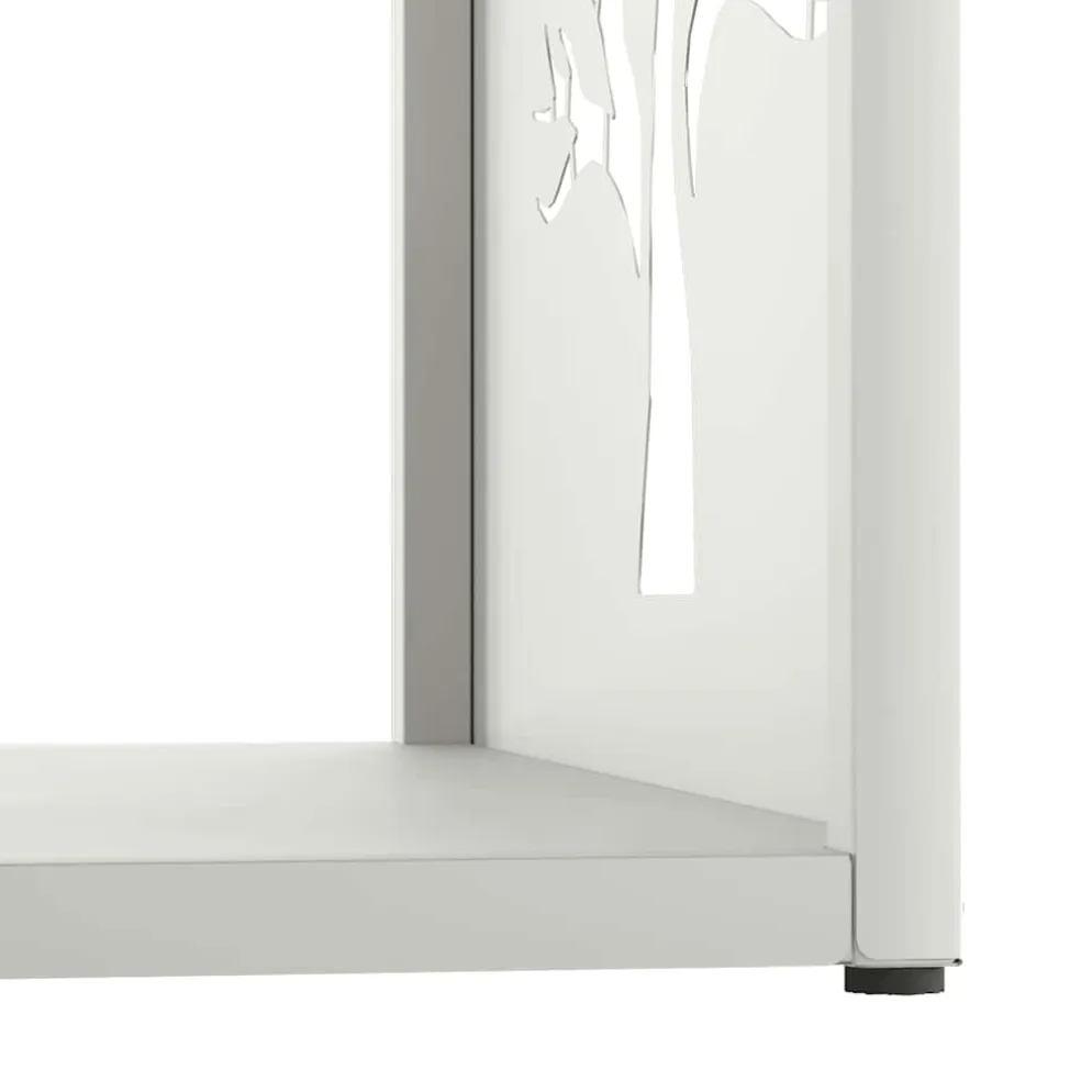 vidaXL Brandhoutrek 40x40x40 cm koudgewalst staal wit