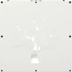 vidaXL Brandhoutrek 40x40x40 cm koudgewalst staal wit