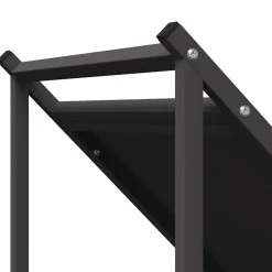 vidaXL Brandhoutrek 70x43x34,5 cm koudgewalst staal zwart