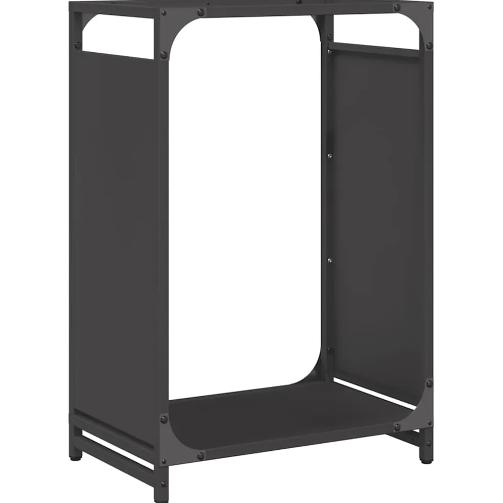 vidaXL Brandhoutrek 44x28x65 cm koudgewalst staal olijfgroen