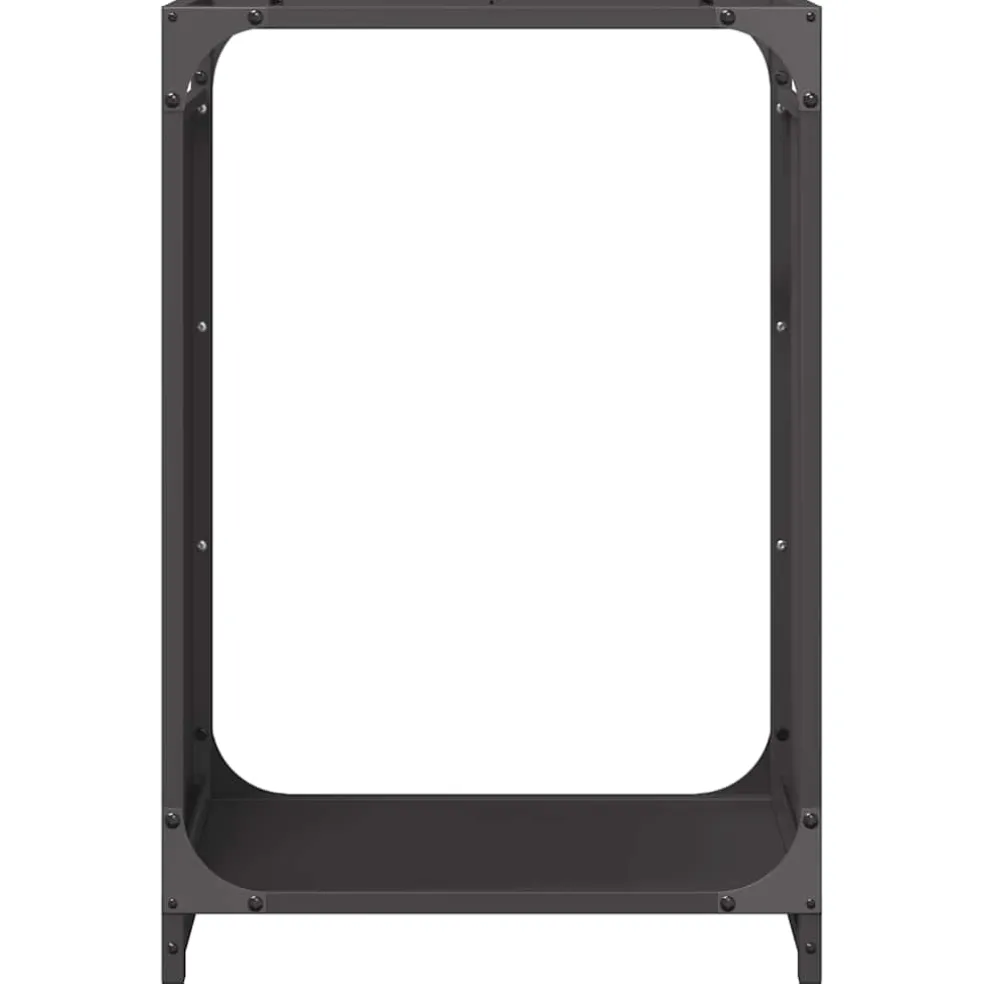 vidaXL Brandhoutrek 44x28x65 cm koudgewalst staal olijfgroen