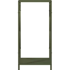 vidaXL Brandhoutrek 34x25x70 cm koudgewalst staal olijfgroen