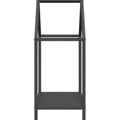vidaXL Brandhoutrek 40x25x60 cm koudgewalst staal zwart