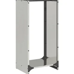 vidaXL Brandhoutrek 40x30x80 cm roestvrij staal