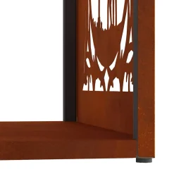 vidaXL Brandhoutrek 40x40x40 cm weervast staal