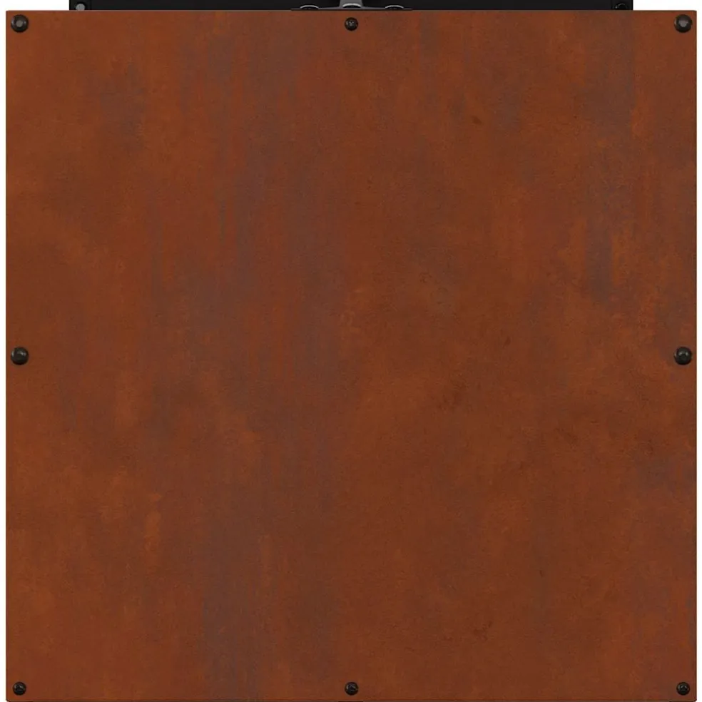 vidaXL Brandhoutrek 40x40x40 cm weervast staal