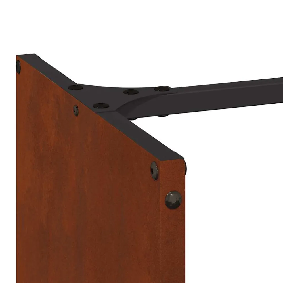 vidaXL Brandhoutrek 40x40x40 cm weervast staal