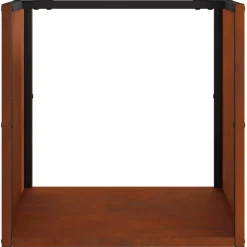 vidaXL Brandhoutrek 40x40x40 cm weervast staal