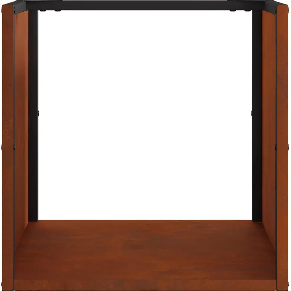 vidaXL Brandhoutrek 40x40x40 cm weervast staal