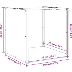 vidaXL Brandhoutrek 40x40x40 cm weervast staal