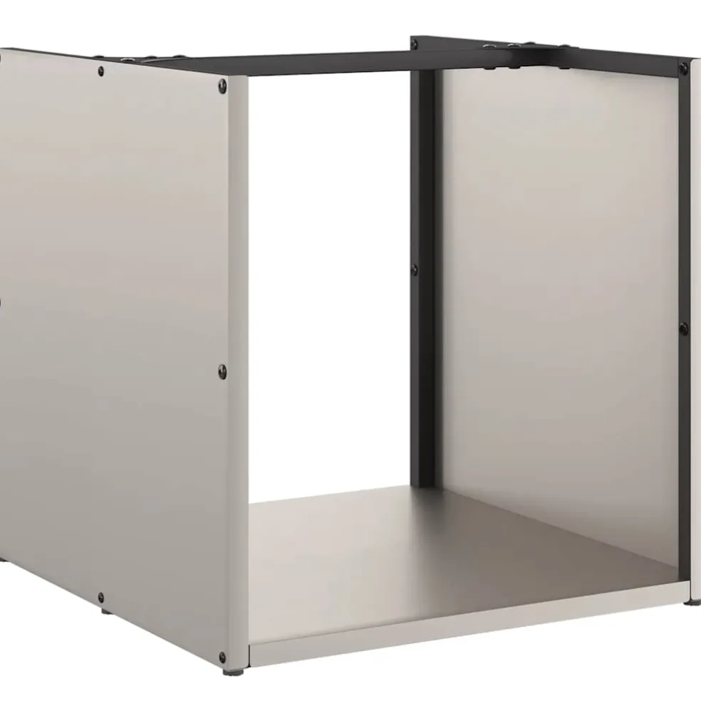 vidaXL Brandhoutrek 40x40x40 cm weervast staal