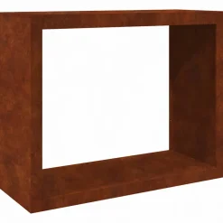 vidaXL Brandhoutrek 100x40x80 cm weervast staal