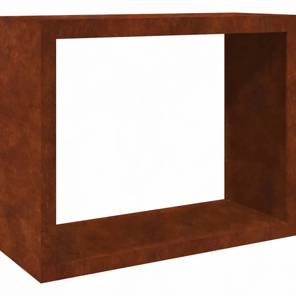 vidaXL Brandhoutrek 100x40x80 cm weervast staal