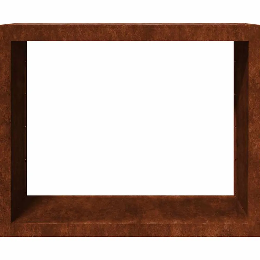 vidaXL Brandhoutrek 100x40x80 cm weervast staal