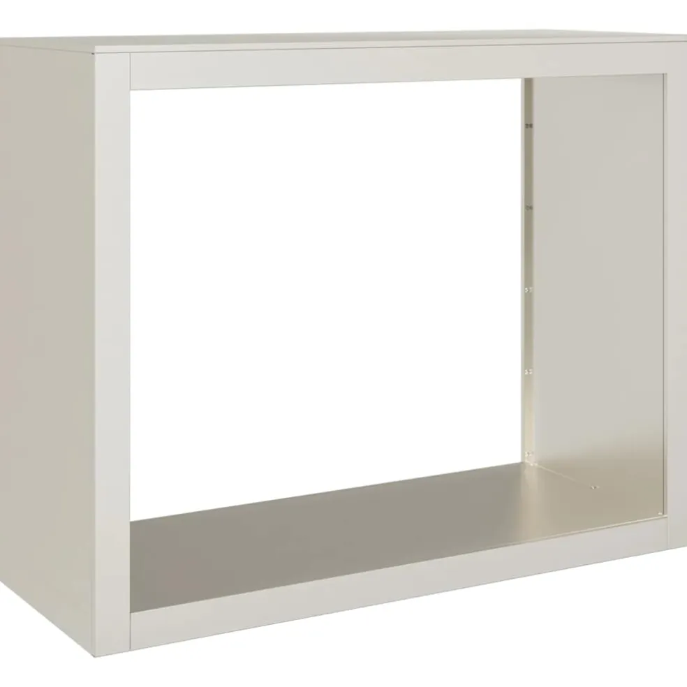 vidaXL Brandhoutrek 100x40x80 cm weervast staal