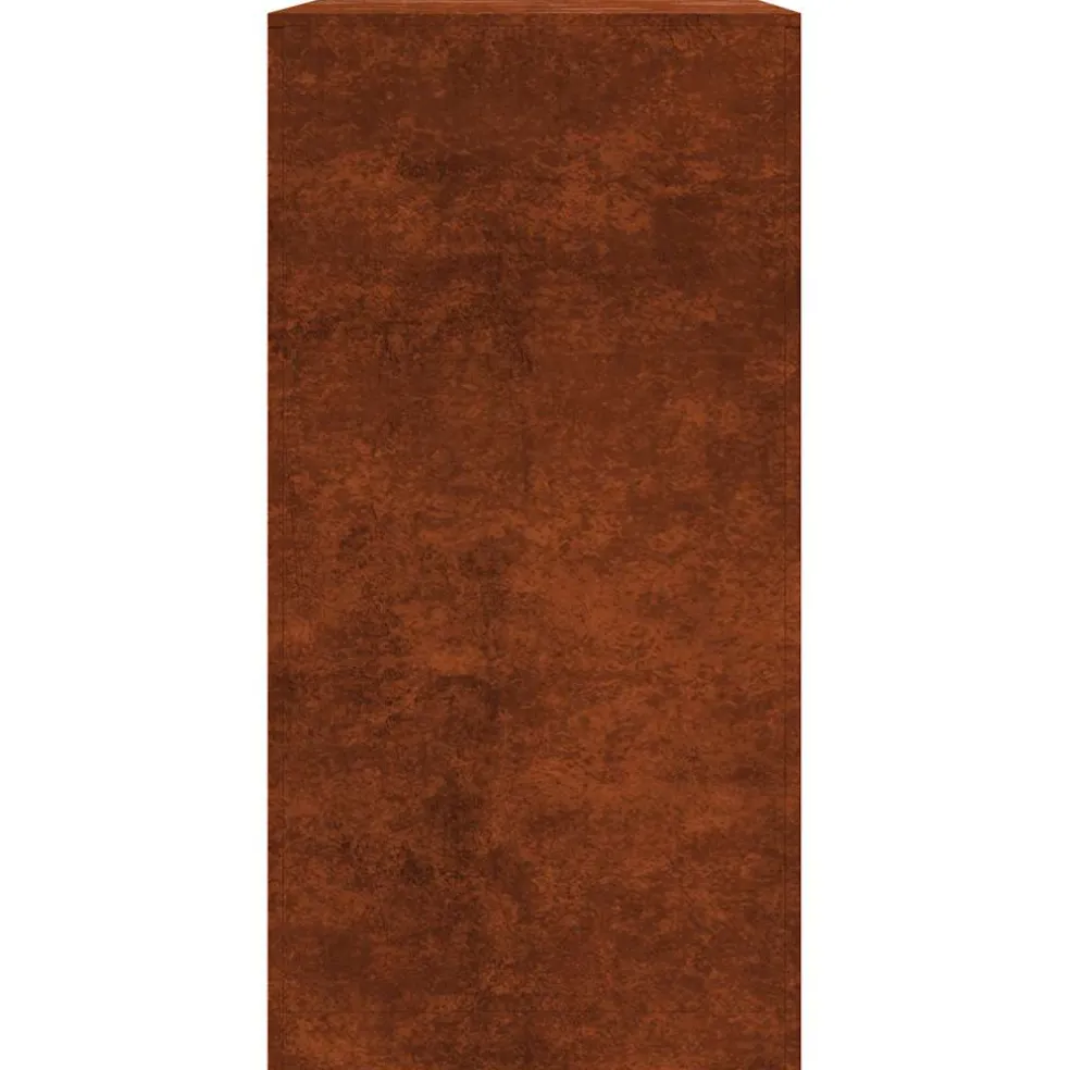 vidaXL Brandhoutrek 100x40x80 cm weervast staal
