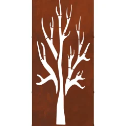 vidaXL Brandhoutrek 40x30x80 cm weervast staal